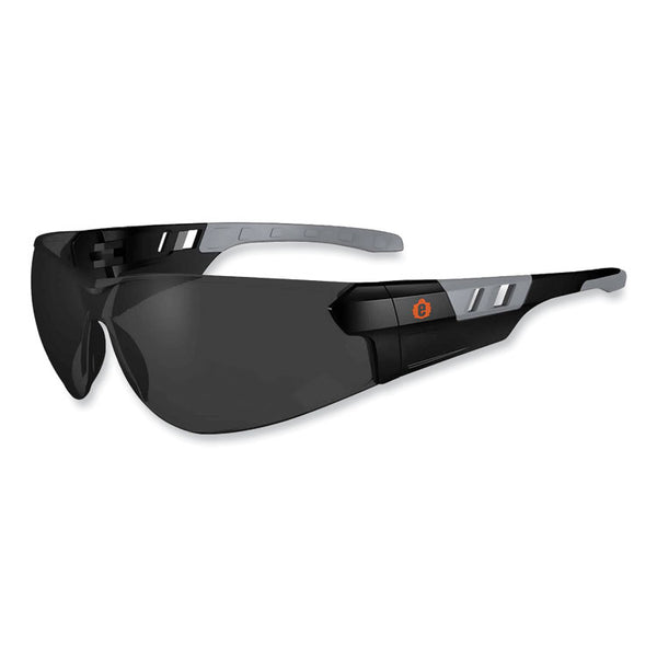 ergodyne® Skullerz Saga Frameless Safety Glasses, Black Nylon Impact Frame, Anti-Fog Smoke Polycarb Lens, Ships in 1-3 Business Days (EGO59133)