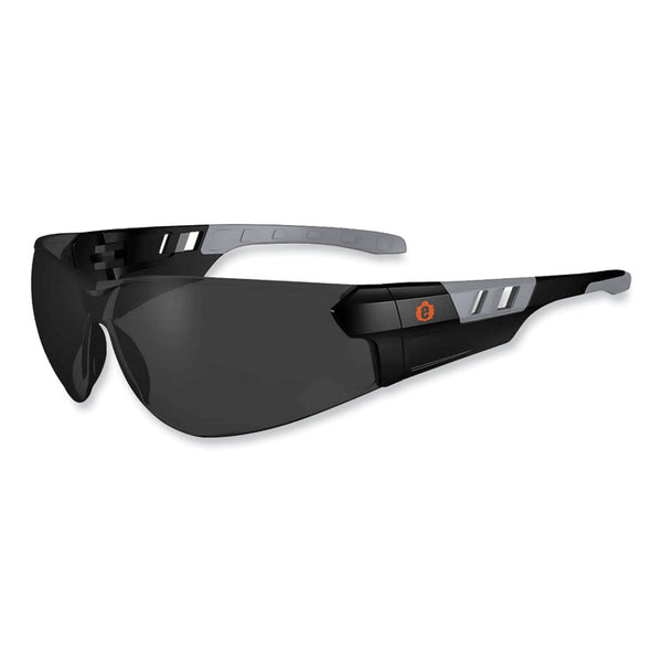 ergodyne® Skullerz Saga Frameless Safety Glasses, Black Nylon Impact Frame, Anti-Fog Smoke Polycarb Lens, Ships in 1-3 Business Days (EGO59133) Each