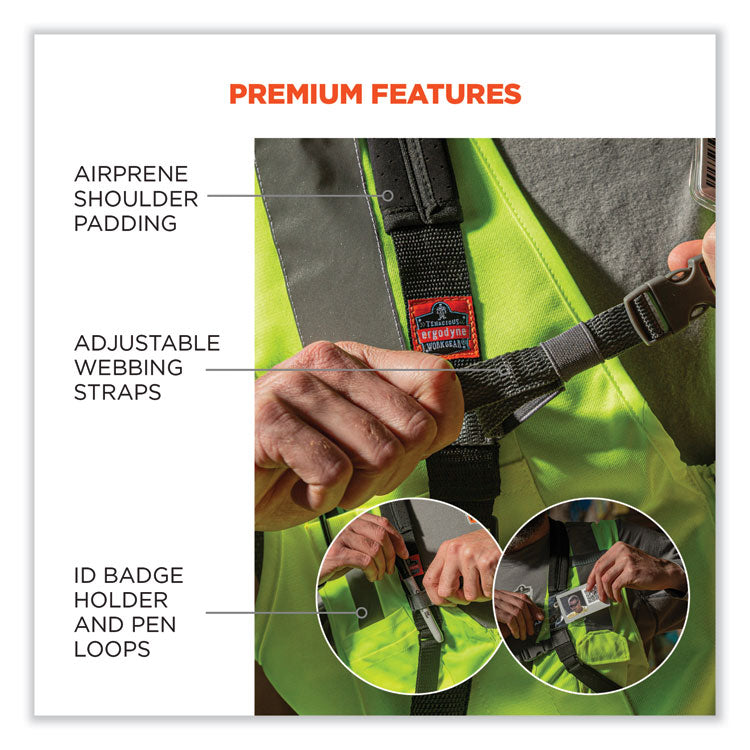ergodyne® Squids 3138 Padded Barcode Scanner Lanyard Harness, 33" Arm Straps,18.5" Lanyard,Black/Orange/Gray,Ships in 1-3 Business Days (EGO19189) Each