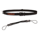 ergodyne® Squids 3135 Barcode Scanner Belt with Hook + Adaptor Strap, Large: 48" to 80" Long, Black, Ships in 1-3 Business Days (EGO19168) Each