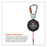 ergodyne® Squids 3011 Retractable Lanyard w/Tool+Swivel Anchor Carabiners, 8 lb Max Work Cap, 48", Black, Ships in 1-3 Business Days (EGO19311) Each