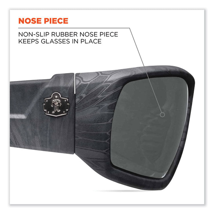 ergodyne® Skullerz Odin Safety Glasses, Kryptek Typhon Nylon Impact Frame, Polarized Smoke Polycarb Lens, Ships in 1-3 Business Days (EGO50531) Each
