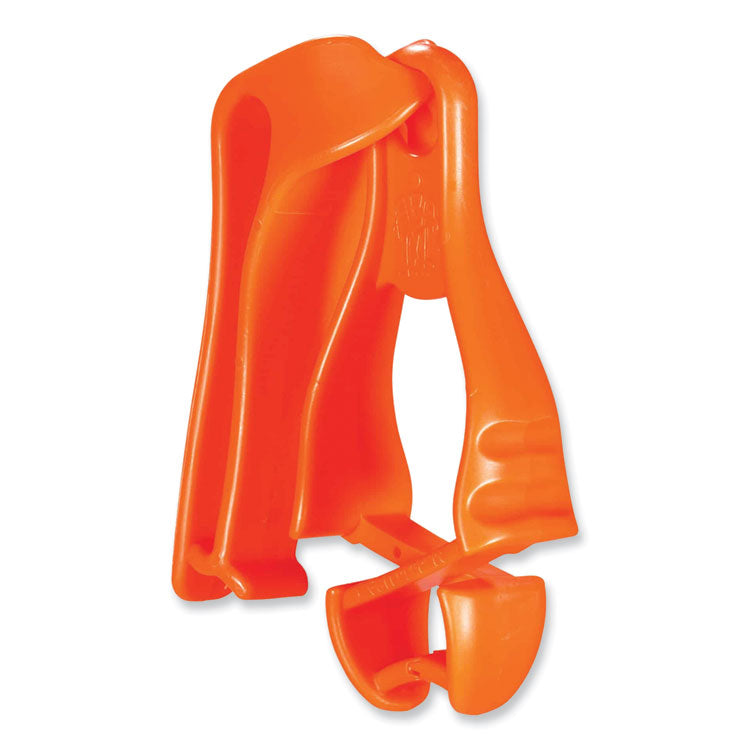 ergodyne® Squids 3405 Belt Clip Glove Clip Holder, 1 x 1 x 6, Acetal Copolymer, Orange, Ships in 1-3 Business Days (EGO19128) Each