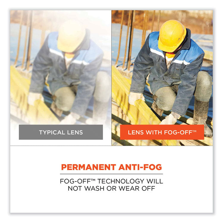 ergodyne® Skullerz Dagr Safety Glasses, Matte Gray Nylon Impact Frame, Anti-Fog Smoke Polycarbonate Lens, Ships in 1-3 Business Days (EGO52133) Each