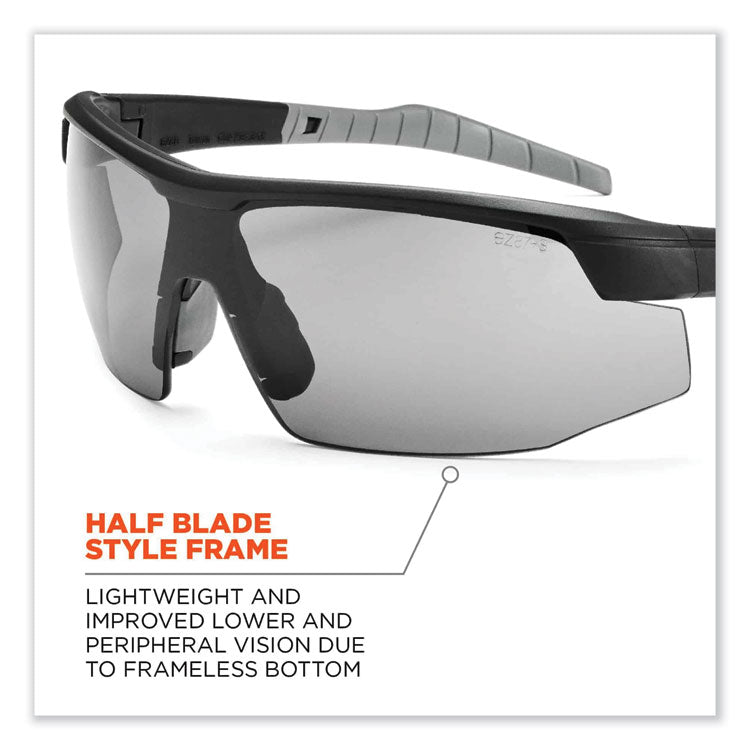 ergodyne® Skullerz Skoll Safety Glasses, Matte Black Nylon Impact Frame, Anti-Fog Smoke Polycarbonate Lens, Ships in 1-3 Business Days (EGO59033) Each