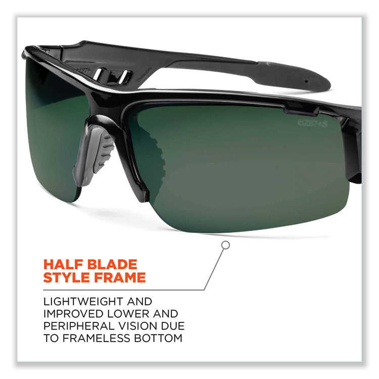 ergodyne® Skullerz Dagr Safety Glasses, Black Nylon Impact Frame, Polarized G15 Polycarbonate Lens, Ships in 1-3 Business Days (EGO52071) Each