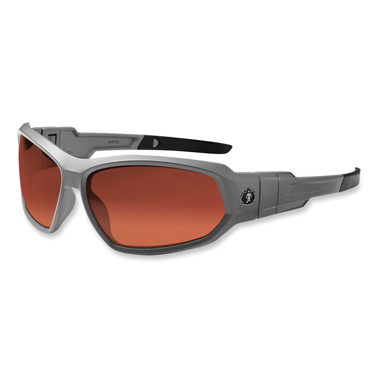 ergodyne® Skullerz Loki Safety Glasses/Goggles, Gray Nylon Impact Frame, Polarized Copper Polycarb Lens, Ships in 1-3 Business Days (EGO56121) Each