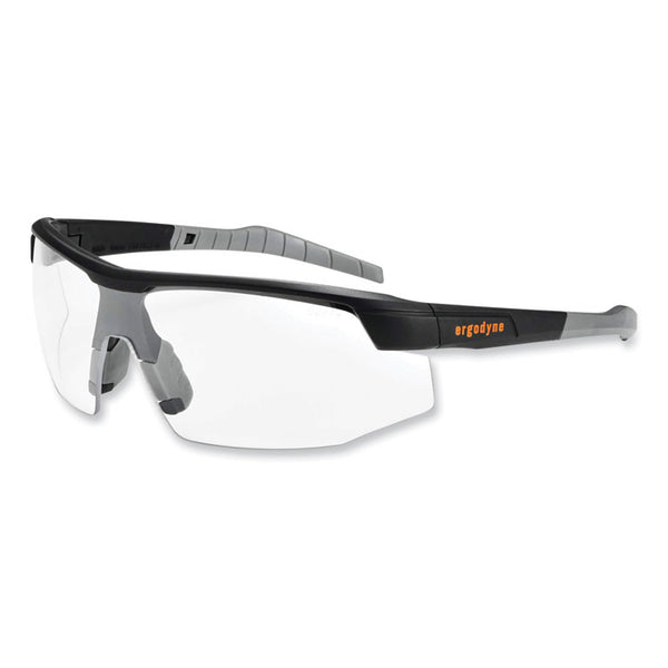 ergodyne® Skullerz Skoll Safety Glasses, Matte Black Nylon Impact Frame, Clear Polycarbonate Lens, Ships in 1-3 Business Days (EGO59000)