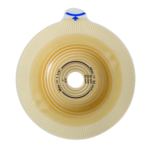 Assura® Ostomy Barrier Trim to Fit, Standard Wear Pectin Based Adhesive 60 mm Flange Blue Code System Synthetic Resin 3/4 to 1-3/4 Inch Opening (551373_BX) 5/BX