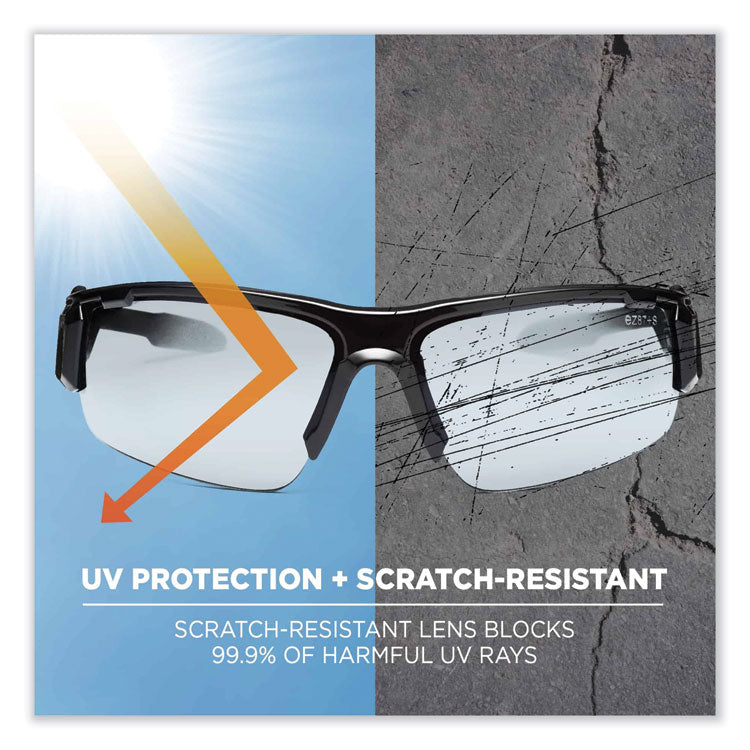 ergodyne® Skullerz Dagr Safety Glasses, Black Nylon Impact Frame, AntiFog Indoor/Outdoor Polycarbonate Lens, Ships in 1-3 Business Days (EGO52083) Each