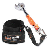 ergodyne® Squids 3114 Pull-On Wrist Lanyard w/Stainless Steel Carabiner, 3lb Max Work Capacity, 7.5", Black, Ships in 1-3 Business Days (EGO19056) Each
