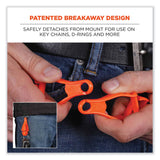 ergodyne® Squids 3400 Dual Clip Glove Clip Holder, 1 x 1 x 6.5, Acetal Copolymer, Orange, Ships in 1-3 Business Days (EGO19118) Each