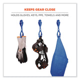 ergodyne® Squids 3400 Dual Clip Glove Clip Holder, 1 x 1 x 6.5, Acetal Copolymer, Blue, Ships in 1-3 Business Days (EGO19117) Each