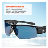 ergodyne® Skullerz Dagr Safety Glasses, Black Nylon Impact Frame, Blue Mirror Polycarbonate Lens, Ships in 1-3 Business Days (EGO52092) Each