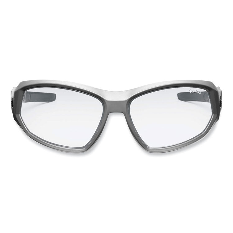 ergodyne® Skullerz Loki Safety Glasses/Goggles, Matte Gray Nylon Impact Frame, Clear Polycarbonate Lens, Ships in 1-3 Business Days (EGO56100) Each