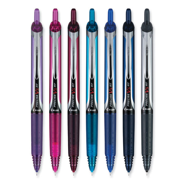 Pilot® Precise V5RT Roller Ball Pen, Retractable, Extra-Fine 0.5 mm, Assorted Ink and Barrel Colors, 7/Pack (PIL26095)