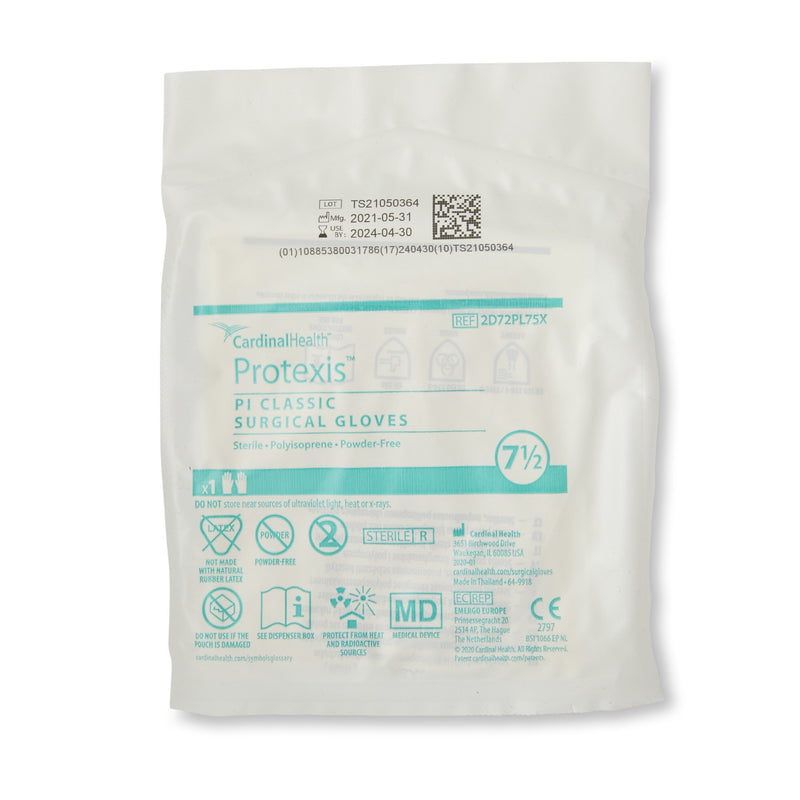 Protexis™ PI Classic Surgical Glove Size 7.5 Sterile Polyisoprene Standard Cuff Length Smooth Ivory Not Chemo Approved (807215_BX) 50/BX