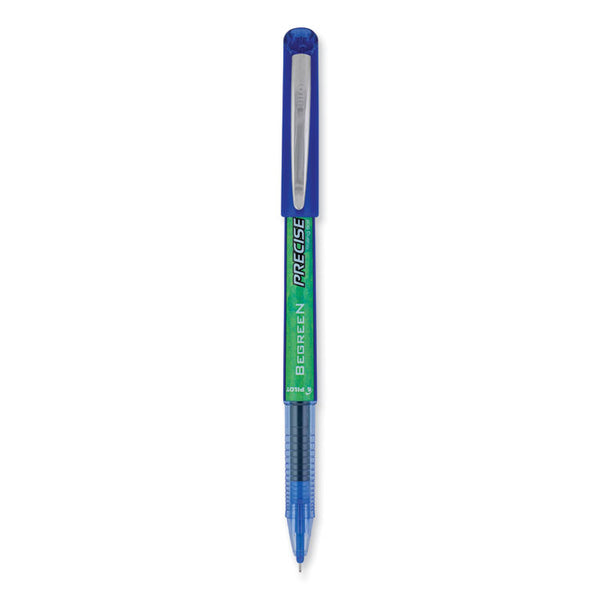 Pilot® Precise V5 BeGreen Roller Ball Pen, Stick, Extra-Fine 0.5 mm, Blue Ink, Blue Barrel, Dozen (PIL26301)