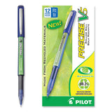 Pilot® Precise V5 BeGreen Roller Ball Pen, Stick, Extra-Fine 0.5 mm, Blue Ink, Blue Barrel, Dozen (PIL26301)