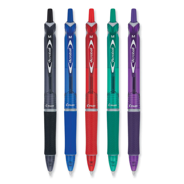 Pilot® Acroball Colors Advanced Ink Hybrid Gel Pen, Retractable, Medium 1 mm, Assorted Ink and Barrel Colors, 5/Pack (PIL31820)