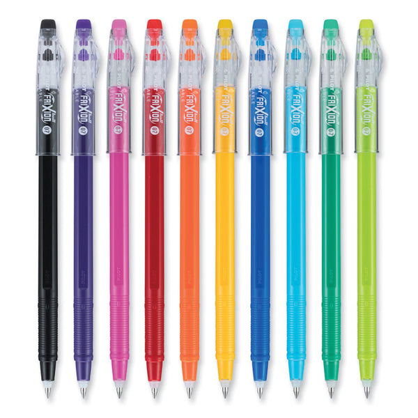 Pilot® FriXion ColorSticks Erasable Gel Pen, Stick, Fine 0.7 mm, Assorted Ink and Barrel Colors, 10/Pack (PIL32456)