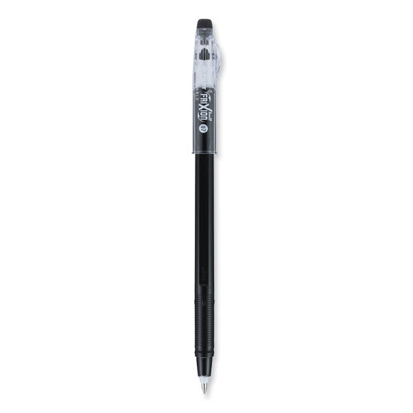 Pilot® FriXion ColorSticks Erasable Gel Pen, Clipless Stick, Fine 0.7 mm, Black Ink, Black Barrel, Dozen (PIL32465)