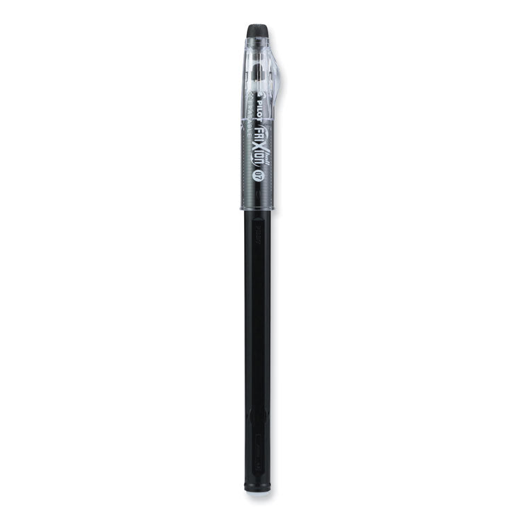 Pilot® FriXion ColorSticks Erasable Gel Pen, Clipless Stick, Fine 0.7 mm, Black Ink, Black Barrel, Dozen (PIL32465)