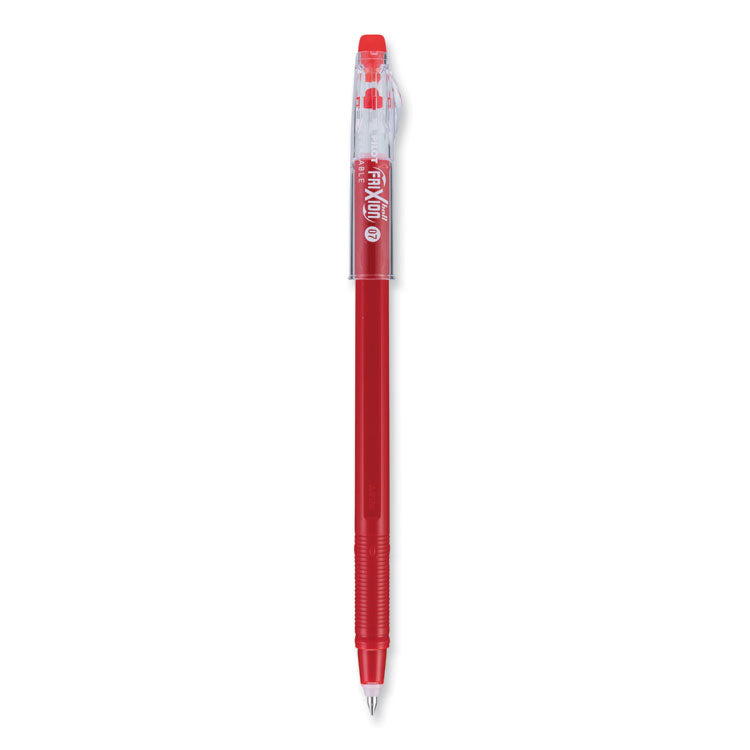 Pilot® FriXion ColorSticks Erasable Gel Pen, Clipless Stick, Fine 0.7 mm, Red Ink, Red Barrel, Dozen (PIL32467)