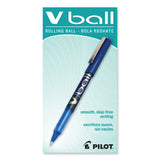 Pilot® VBall Liquid Ink Roller Ball Pen, Stick, Fine 0.7 mm, Blue Ink, Blue/Clear Barrel, Dozen (PIL35113)