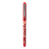 Pilot® VBall Liquid Ink Roller Ball Pen, Stick, Extra-Fine 0.5 mm, Red Ink, Red/Clear Barrel, Dozen (PIL35202)