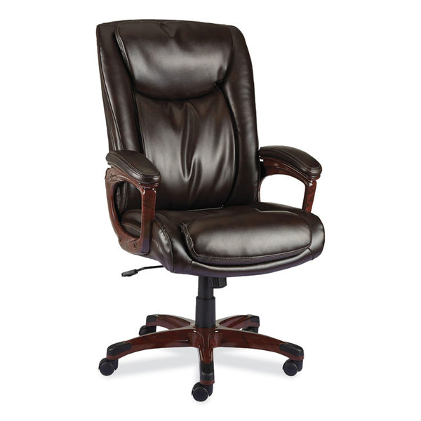 Alera® Alera Darnick Series Manager Chair, Supports Up to 275 lbs, 17.13" to 20.12" Seat Height, Brown Seat/Back, Brown Base (ALEDN42B19)
