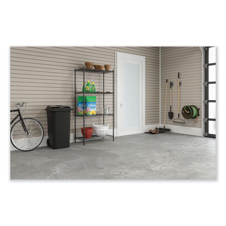 Safco® Industrial Wire Shelving, Four-Shelf, 36w x 24d x 72h, Metallic Gray, Ships in 1-3 Business Days (SAF5288GR)