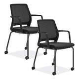 Safco® Medina Guest Chair, Supports Up to 275 lb, 18" Seat Height, Black Seat/Back/Base, Ships in 1-3 Business Days (SAF6829BL) Each
