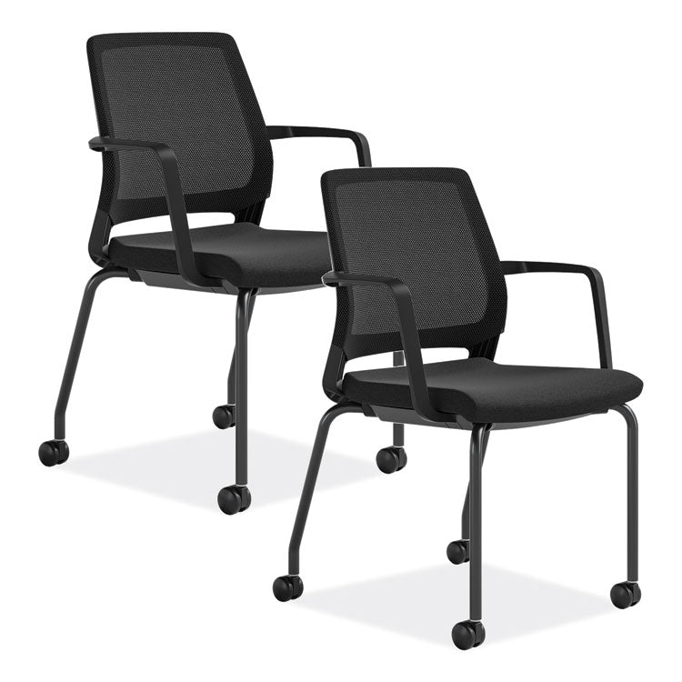 Safco® Medina Guest Chair, Supports Up to 275 lb, 18" Seat Height, Black Seat/Back/Base, Ships in 1-3 Business Days (SAF6829BL) Each
