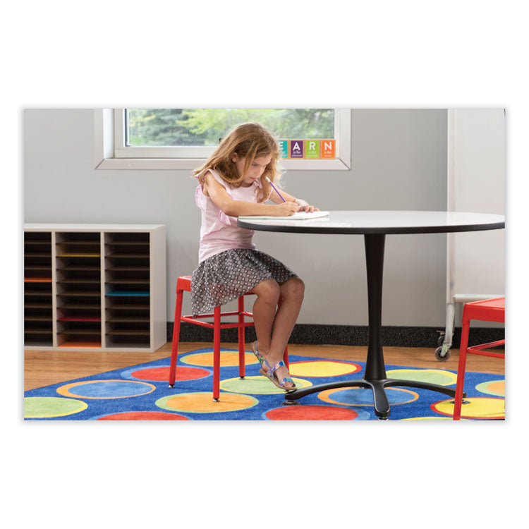 Safco® Steel GuestBistro Stool, Backless, Supports Up to 250 lb, 18" Seat Height, Red Seat, Red Base, Ships in 1-3 Business Days (SAF6604RD) Each