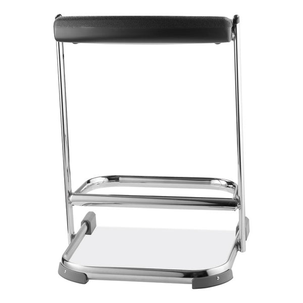 NPS® 6600 Series Elephant Z-Stool, Backless, Supports Up to 500lb, 22" Seat Height, Black Seat, Chrome Frame,Ships in 1-3 Bus Days (NPS6622) Each