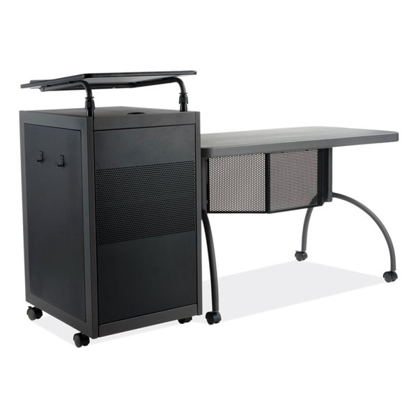 Oklahoma Sound® Teacher's WorkPod Desk and Lectern Kit, 68" x 24" x 41", Charcoal Gray, Ships in 1-3 Business Days (NPSTWP)