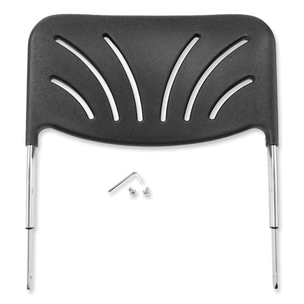 NPS® Backrest for NPS 6600 Series Elephant Z-Stools, 16.25 x 4.5 x 19, Plastic/Steel, Black, Ships in 1-3 Business Days (NPS6600B) Each