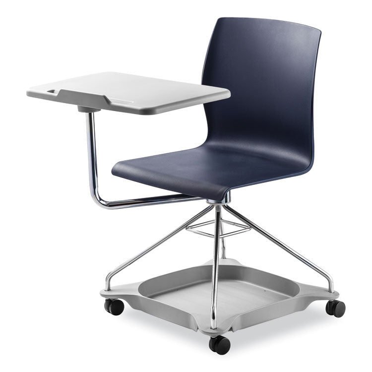 NPS® CoGo Mobile Tablet Chair, Supports Up to 440 lb, 18.75" Seat Height, Blue Seat/Back, Chrome Frame, Ships in 1-3 Business Days (NPSCOGO04) Each