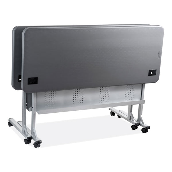NPS® Flip-N-Store Training Table, Rectangular, 24 x 60 x 29.5, Charcoal Gray, Ships in 1-3 Business Days (NPSBPFT246020)