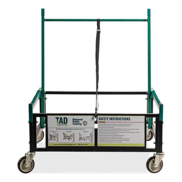 NPS® Table Assist Dolly, 1,000 lb Capacity, 38 x 30 x 44.5, Black/Green, Ships in 1-3 Business Days (NPSTAD) Each