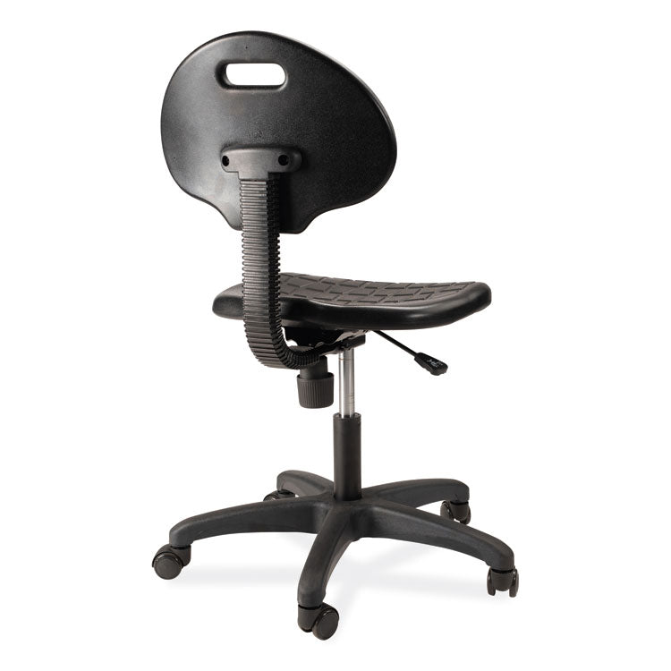 NPS® 6700 Series Polyurethane Adj Height Task Chair, Supports 300 lb, 16"-21" Seat Ht, Black Seat/Back/Base, Ships in 1-3 Bus Days (NPS6716HB) Each