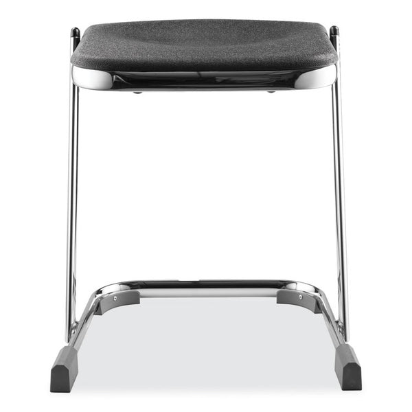 NPS® 6600 Series Elephant Z-Stool, Backless, Supports Up to 500lb, 18" Seat Height, Black Seat, Chrome Frame,Ships in 1-3 Bus Days (NPS6618) Each