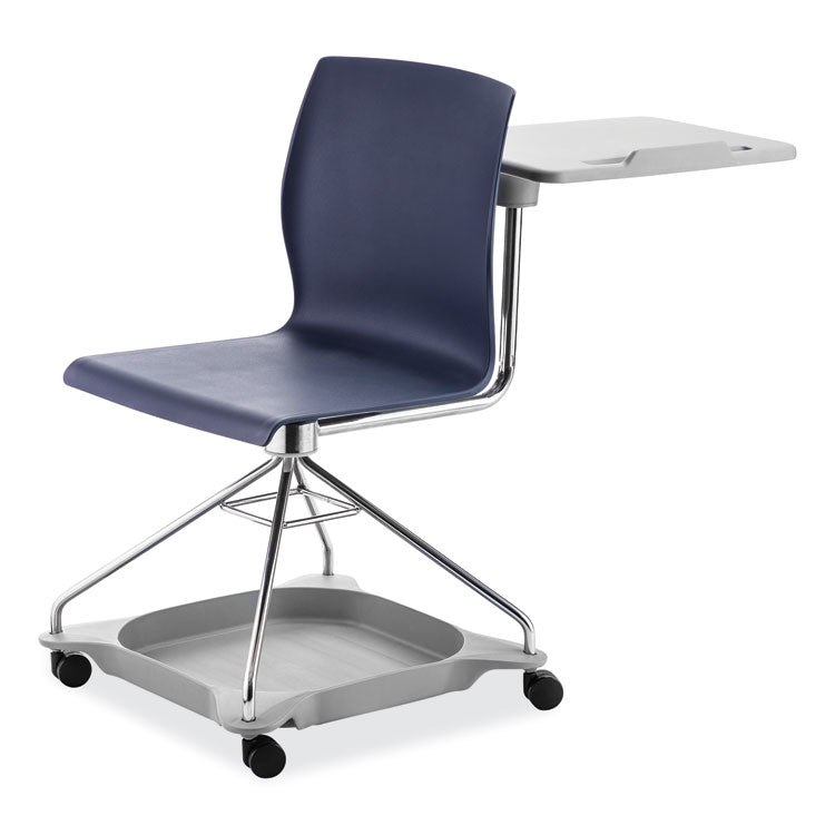 NPS® CoGo Mobile Tablet Chair, Supports Up to 440 lb, 18.75" Seat Height, Blue Seat/Back, Chrome Frame, Ships in 1-3 Business Days (NPSCOGO04) Each