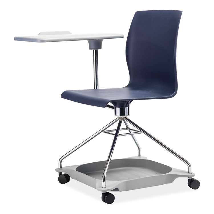 NPS® CoGo Mobile Tablet Chair, Supports Up to 440 lb, 18.75" Seat Height, Blue Seat/Back, Chrome Frame, Ships in 1-3 Business Days (NPSCOGO04) Each