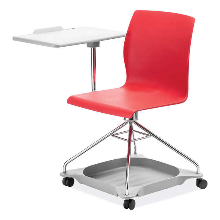 NPS® CoGo Mobile Tablet Chair, Supports Up to 440 lb, 18.75" Seat Height, Red Seat/Back, Chrome Frame, Ships in 1-3 Business Days (NPSCOGO40) Each