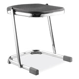 NPS® 6600 Series Elephant Z-Stool, Backless, Supports Up to 500lb, 18" Seat Height, Black Seat, Chrome Frame,Ships in 1-3 Bus Days (NPS6618) Each