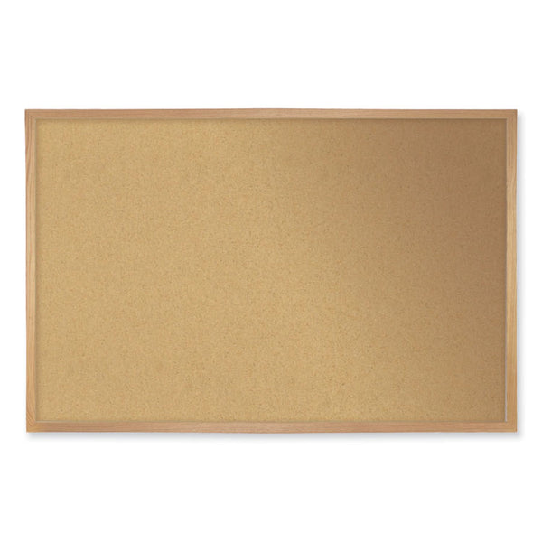 Ghent Natural Cork Bulletin Board with Frame, 120.5 x 48.5, Tan Surface, Oak Frame, Ships in 7-10 Business Days (GHEWK410)