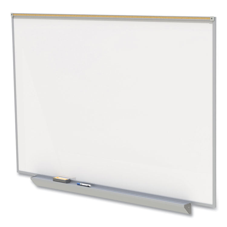 Ghent Proma Magnetic Porcelain Projection Whiteboard w/Satin Aluminum Frame, 72.5 x 48.5, White Surface,Ships in 7-10 Business Days (GHEPRM1464) Each