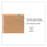 Ghent Natural Cork Bulletin Board with Frame, 120.5 x 48.5, Tan Surface, Oak Frame, Ships in 7-10 Business Days (GHEWK410)